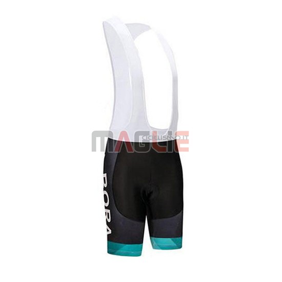 2018 Maglia Bora Manica Corta Nero e Teal